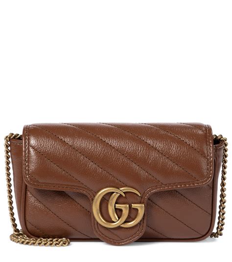 gucci marmont bag brown|gg marmont mini shoulder bag.